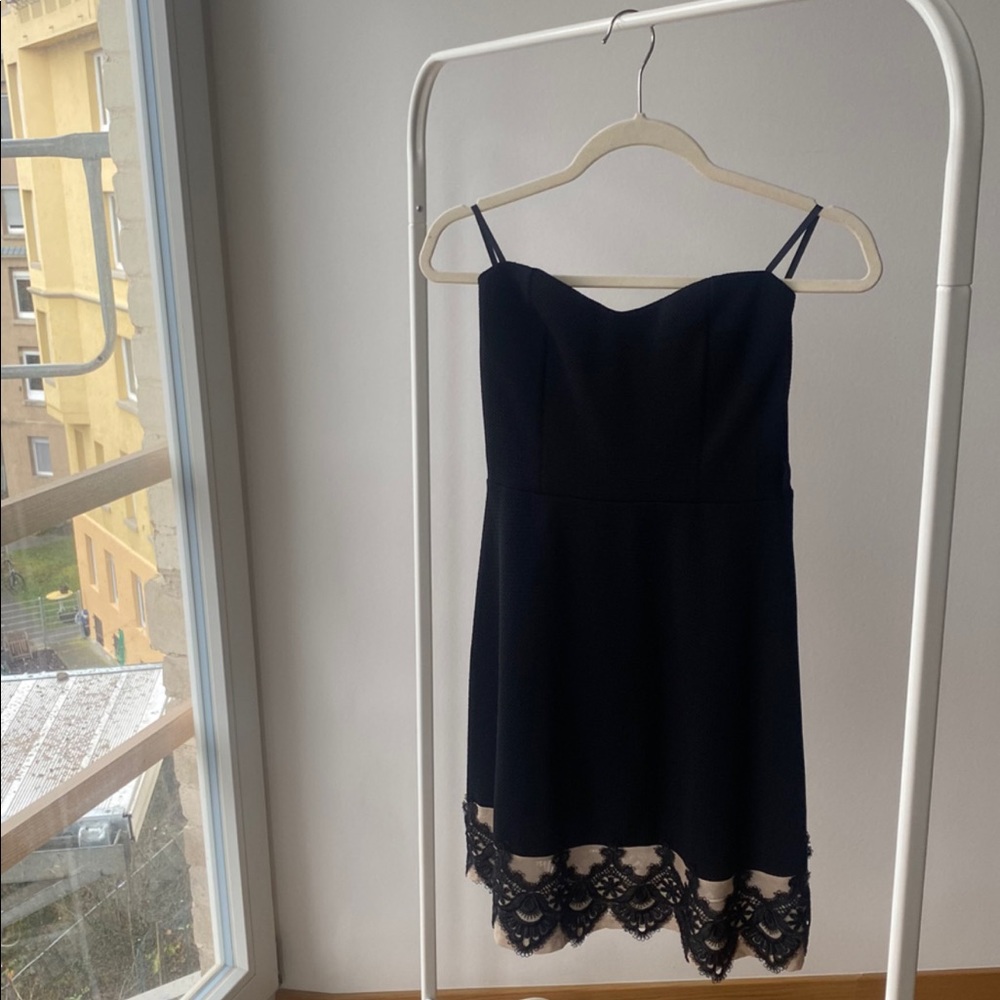 Mini Off the Shoulder Black Deb Dress